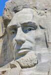 Lincoln's image carved into the stone of Mount Rushmore