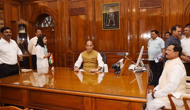 File:Shri Rajnath Singh taking charge as the Union Minister for Defence, in New Delhi on June 01, 2019.jpg