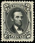 The Lincoln memorial postage stamp of 1866 was issued by the U.S. Post Office exactly one year after Lincoln's assassination.
